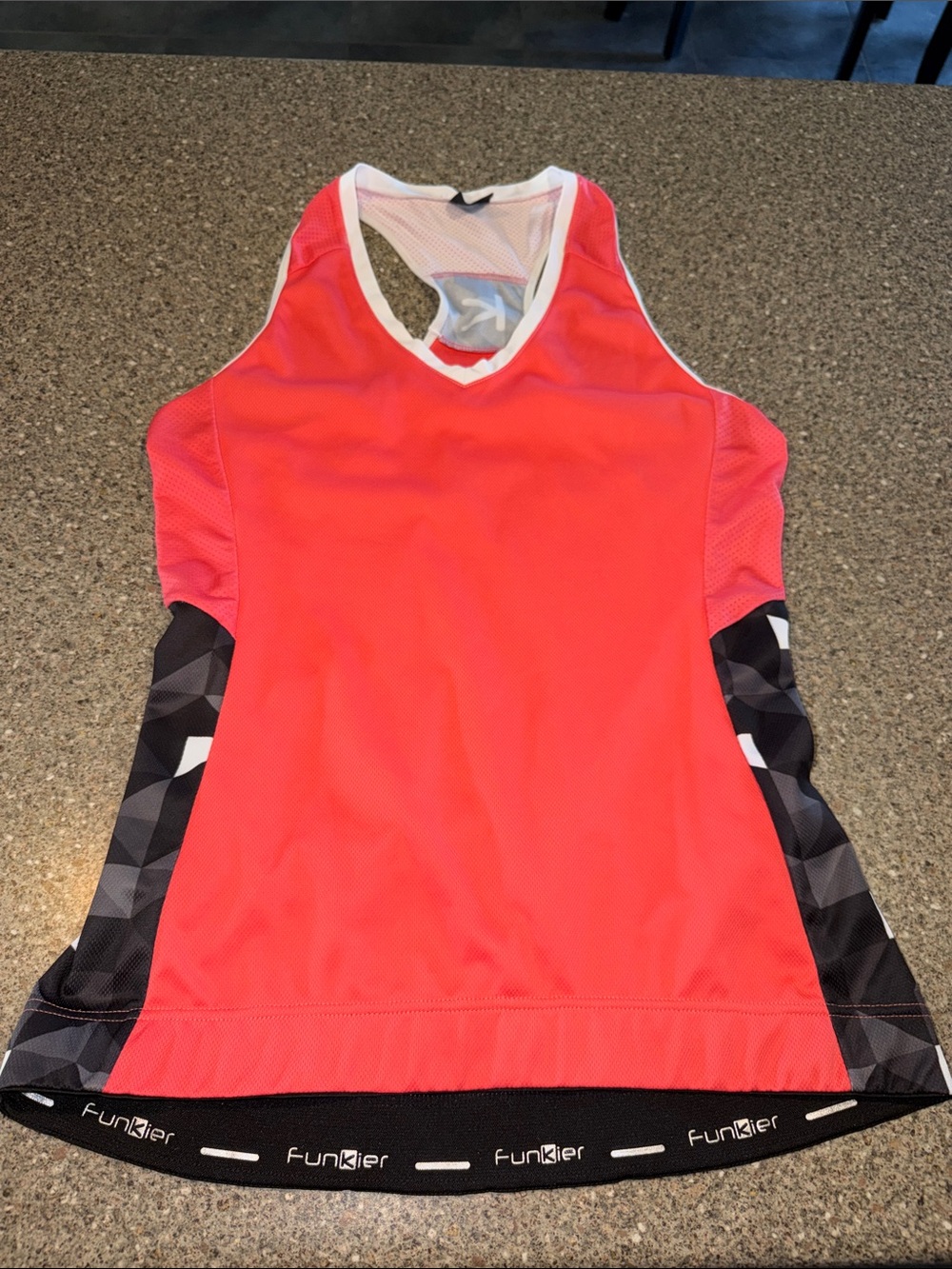 Funkier Coral Pink Cycling Tank Top